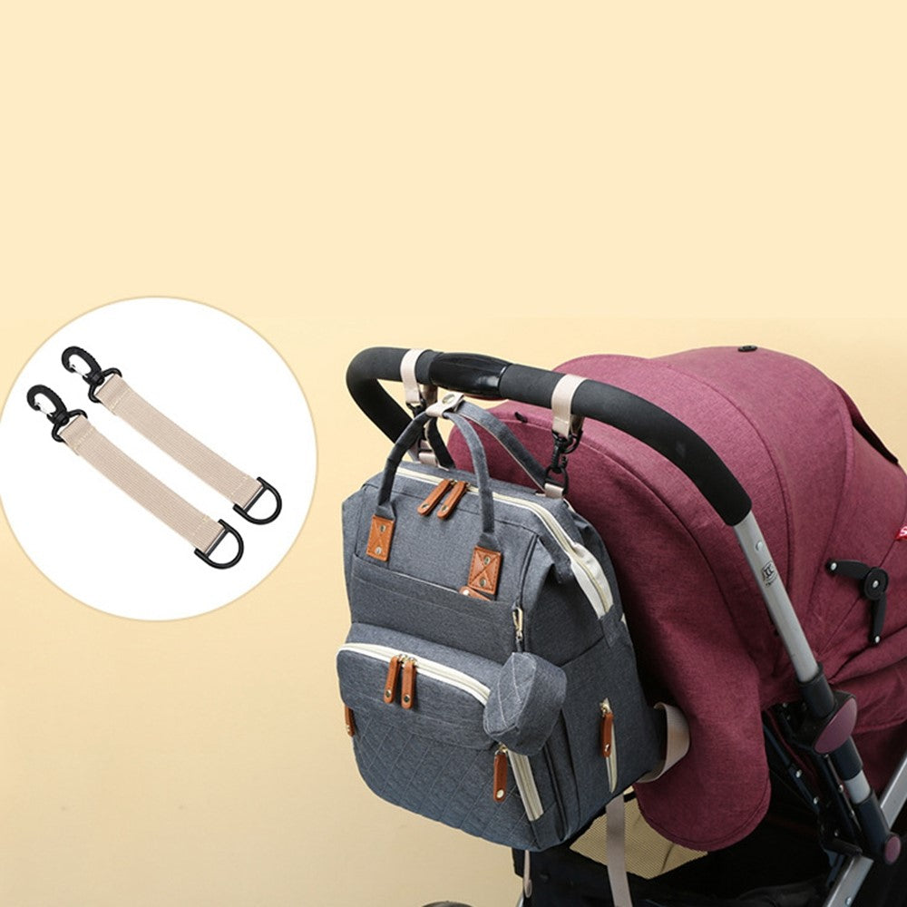 Large Diaper Backpack-SA2408-274(Grey) Blankets Apricot