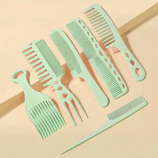 6pcs Comb Set Suitable For All Hair Types-SA2408-156 hair brush Apricot