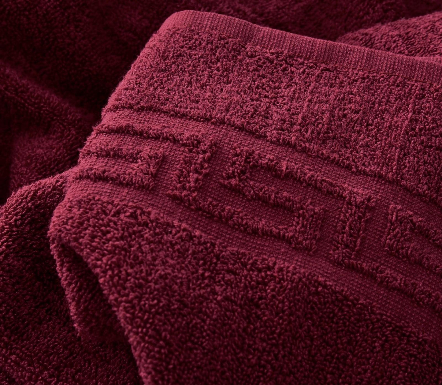 1 PC Bath Towel-Wine Red Apricot