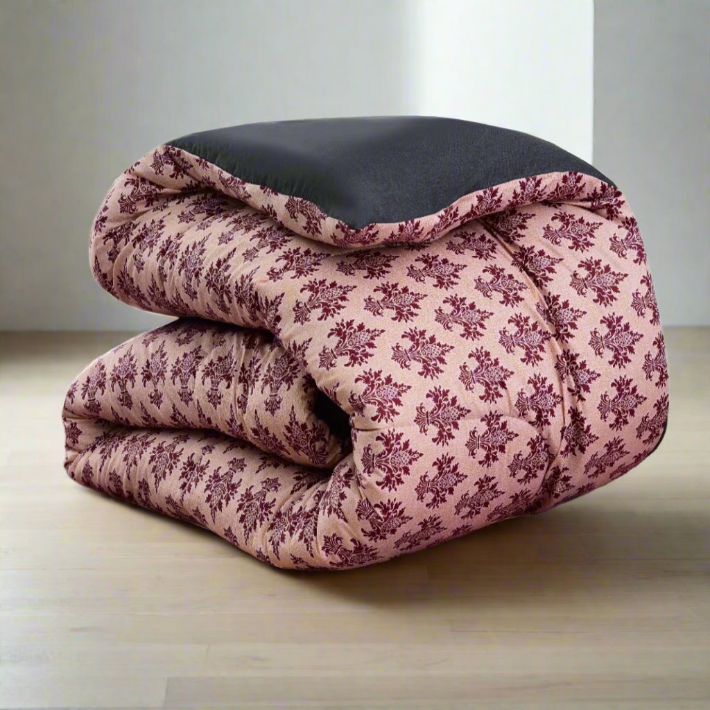 1 PC Double Winter Comforter-Bandana Comforters Apricot