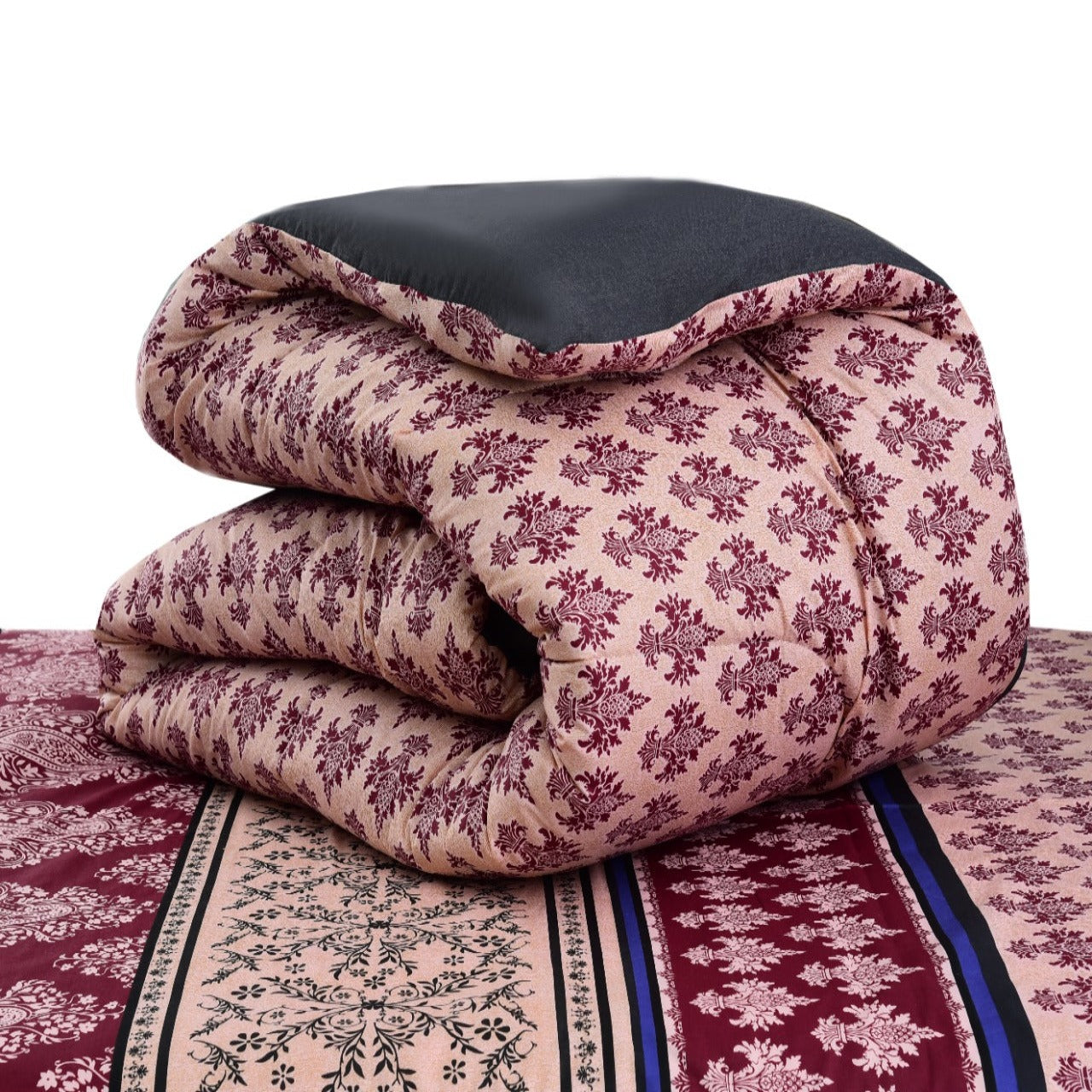 1 PC Double Winter Comforter-Bandana Comforters Apricot