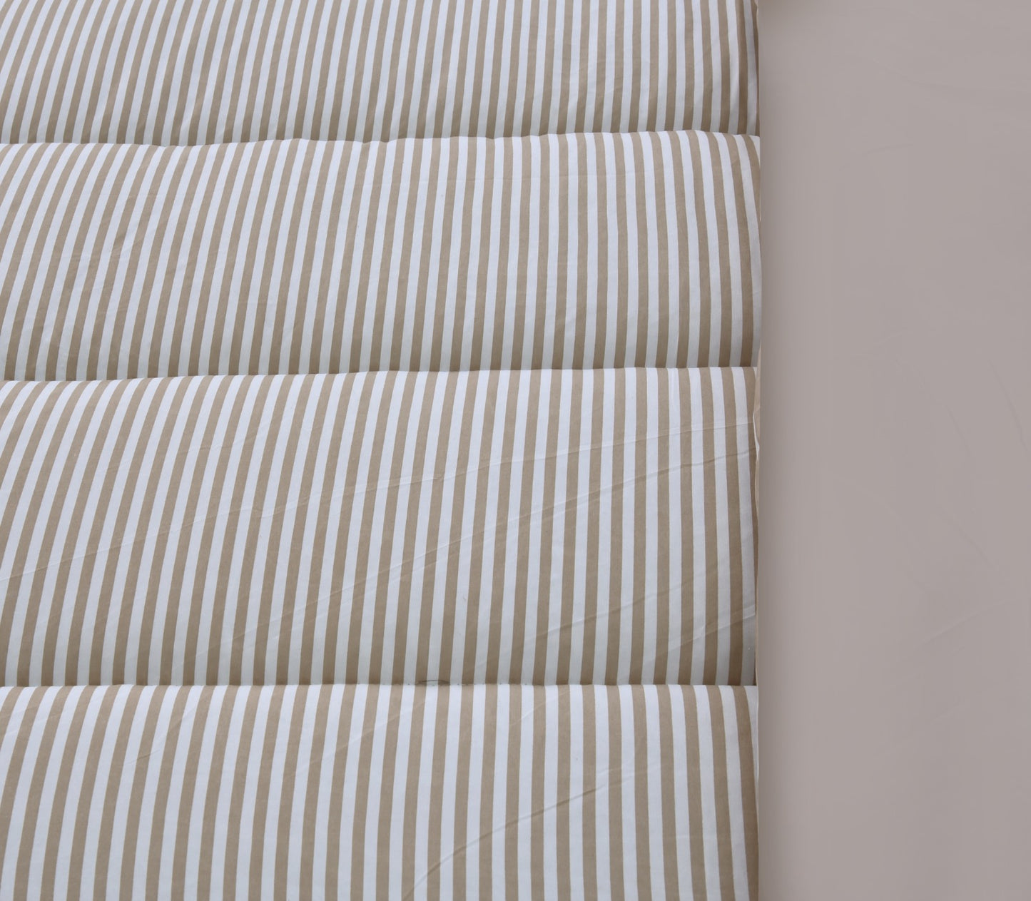 1 PC Double Winter Comforter-Beige Stripes Comforters Apricot