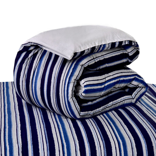 1 PC Double Winter Comforter-Bold Stripes Apricot