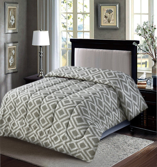1 PC Double Winter Comforter-SNG_Geometric Apricot