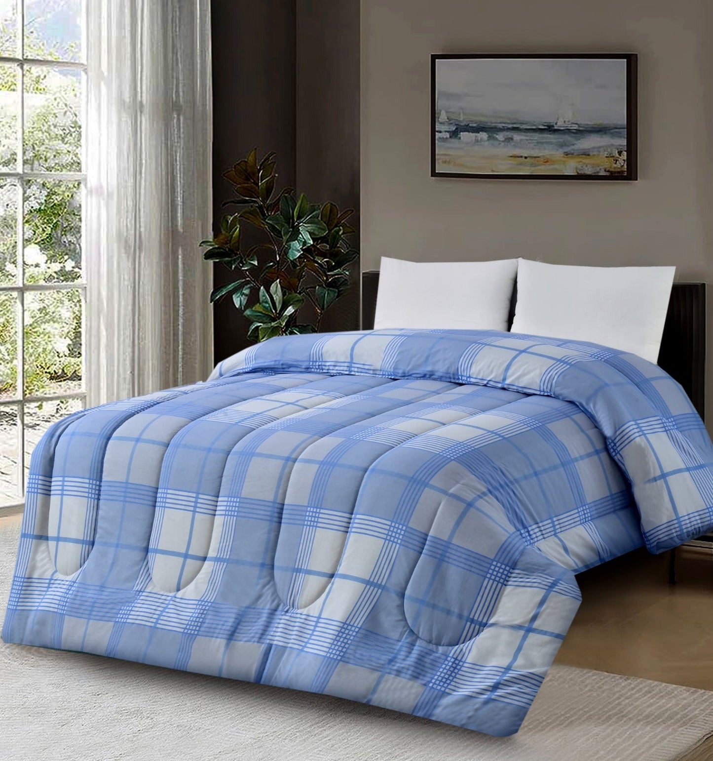 1 PC Double Winter Comforter-Variable Boxes Apricot