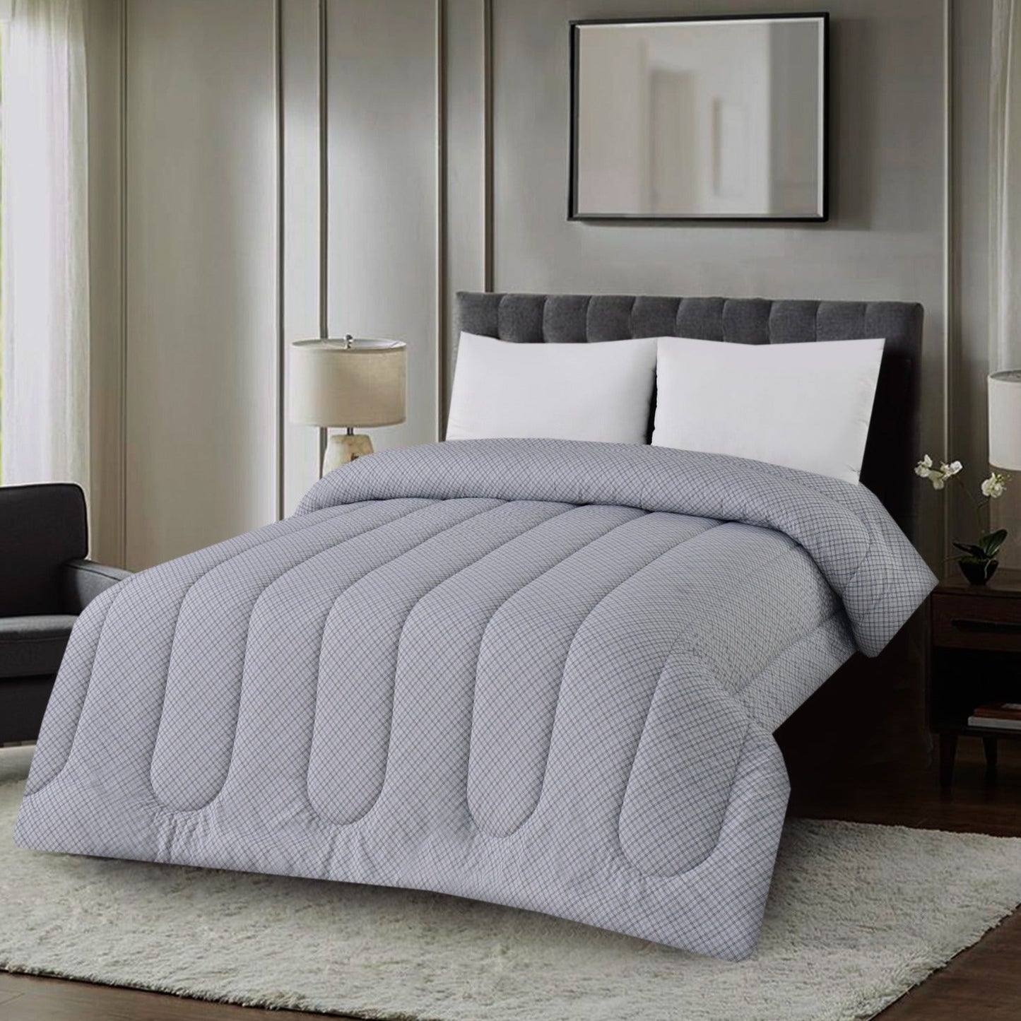 1 PC Double Winter Razai-White Boxes Comforters Apricot