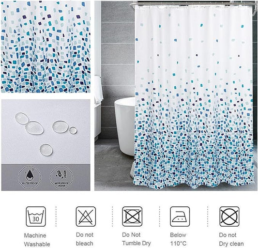 1 PC Waterproof ShCurtain-ower (3768)Gradient Curtains Apricot