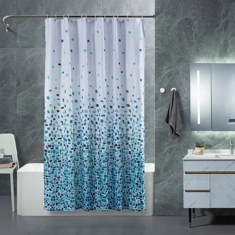 1 PC Waterproof ShCurtain-ower (3768)Gradient Curtains Apricot