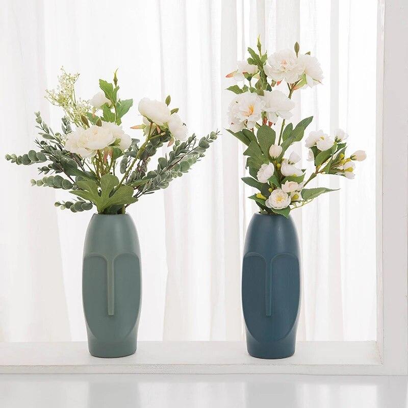 2PCs Nordic Style Vase Container (SA2510-096) Candle Stand Apricot