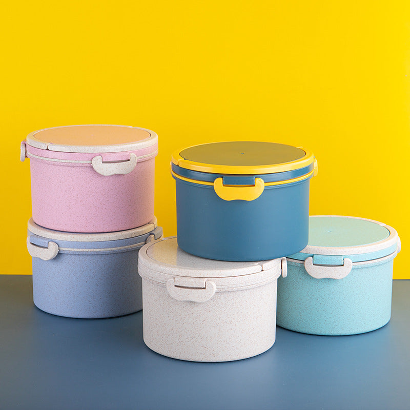 2 Layer Microwave Cycle Lunch Box(SA2405-06)-Yellow Over Green Apricot