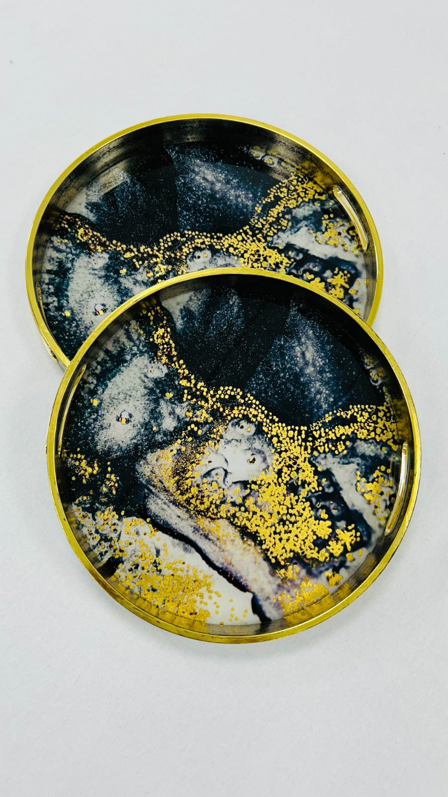2 PCs Tray Set-Grey Galaxy Apricot