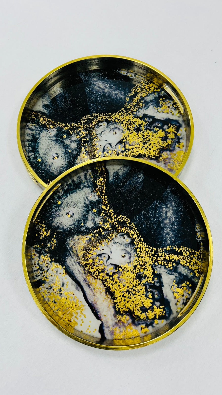 2 PCs Tray Set-Grey Galaxy Apricot