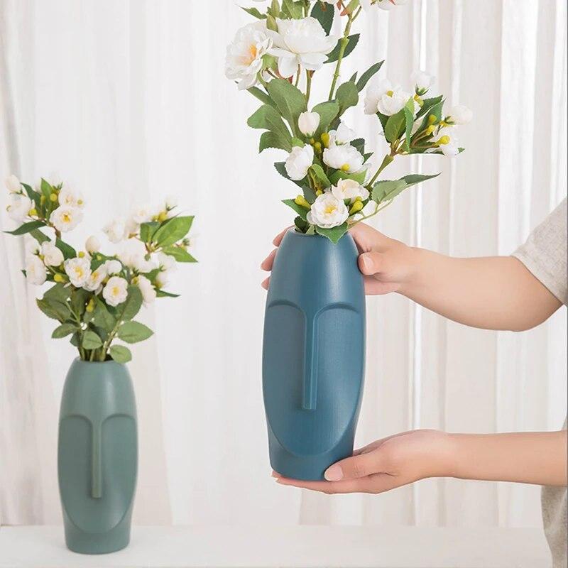 2PCs Nordic Style Vase Container (SA2510-096) Candle Stand Apricot