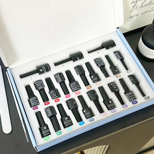 23 PCs Nail Art Acrylic Gel Nail Polish Set Nail Polishes Apricot