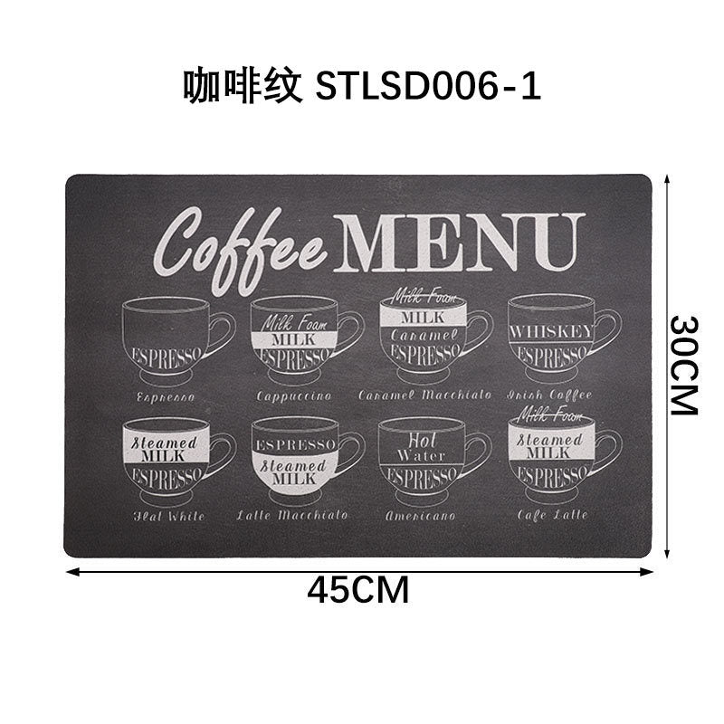 2pc Leather Placemats-5746Coffee Menu(SA2405-260) Table Mats Apricot