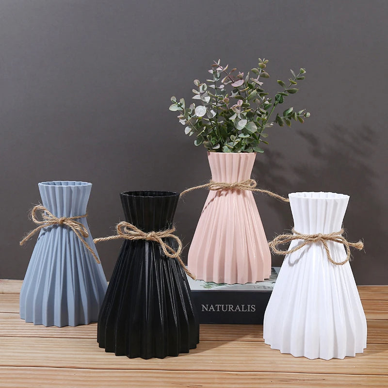 2PCs Striped Tabletop Vase (SA2510-100) Apricot