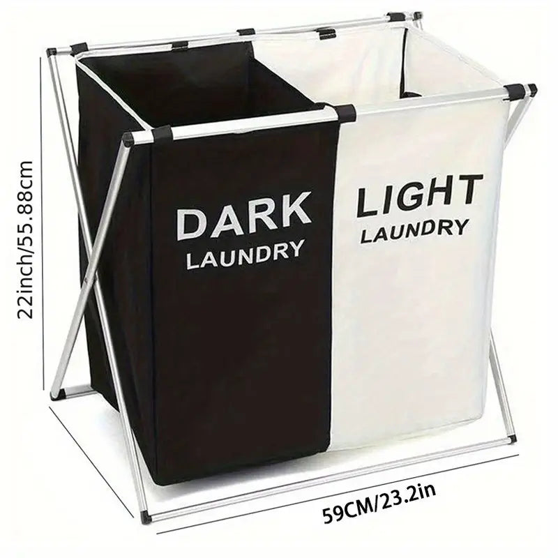 3 Compartment Laundry Basket (3550) Apricot