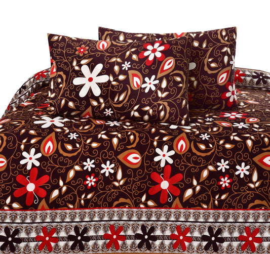 3 PCs Bed Sheet -DB061 BED SHEET Apricot