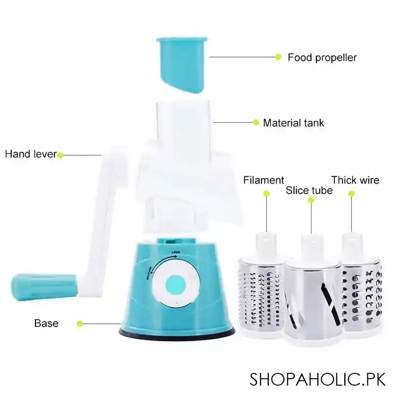 Vegetable Slicer with 3 Interchangeable Blades (SA2510-021)BLUE Spice and sugar Jar Apricot