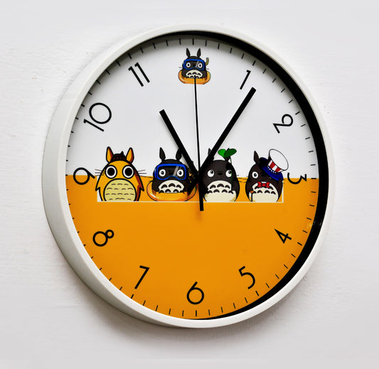 30 Cm Wall Clock- Anime Family Clock Apricot