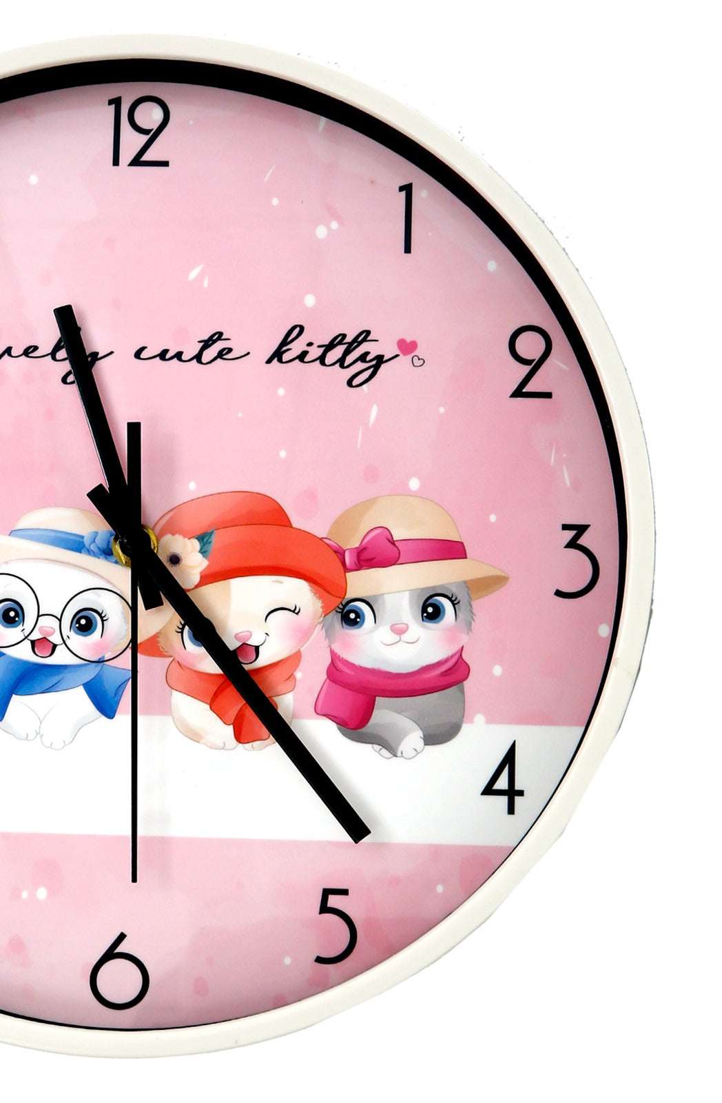 30 Cm Wall Clock SA2311-21-Kitty's Party Clock Apricot