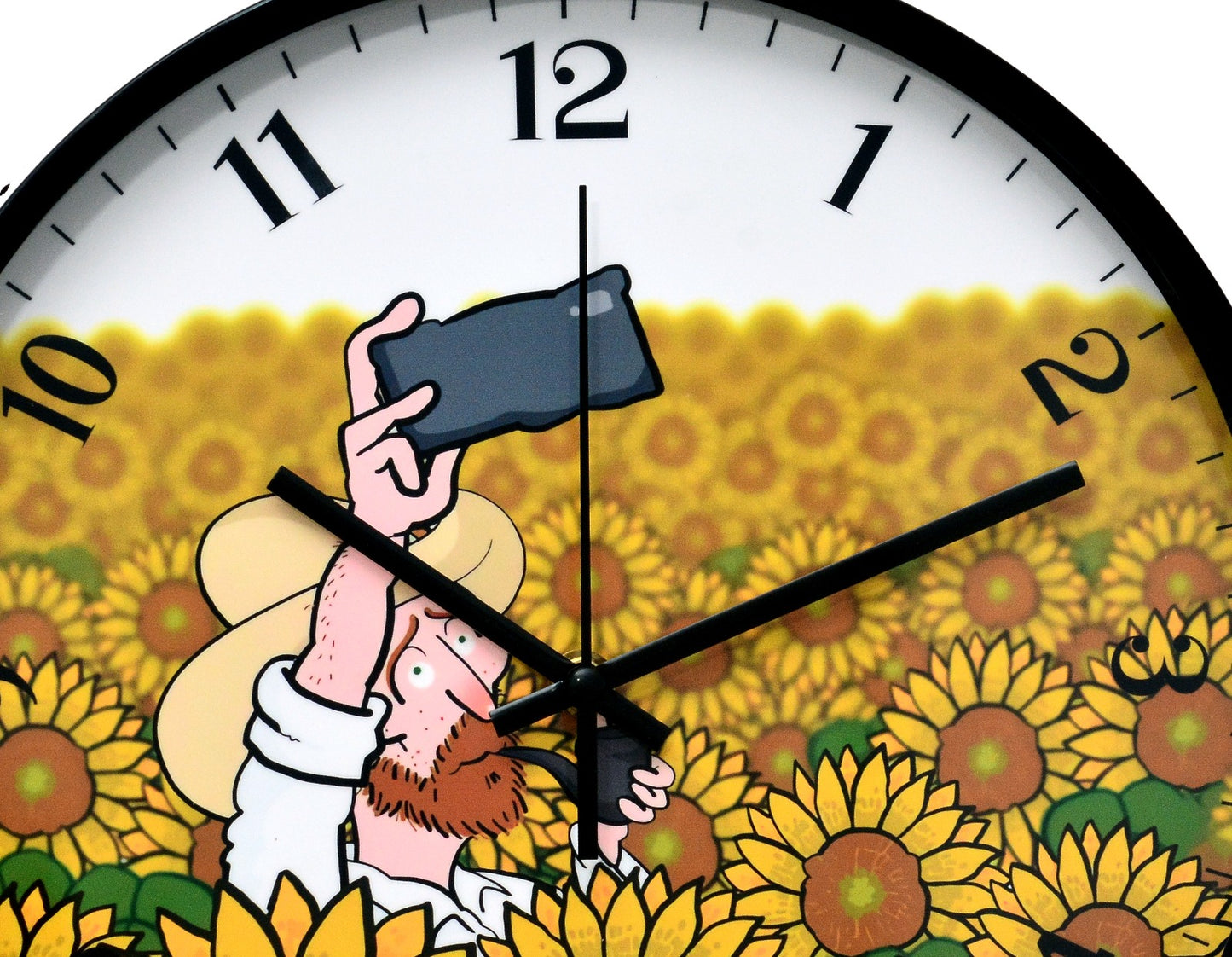 30 Cm Wall Clock SA2311-23-Sun Flower Clock Apricot