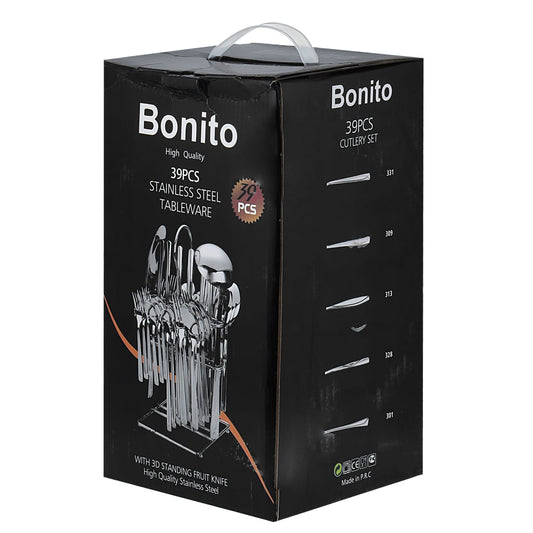 39 Pcs Bonito Stainless Steel Cutlery Set-Sliver(SA2405-01)  Apricot
