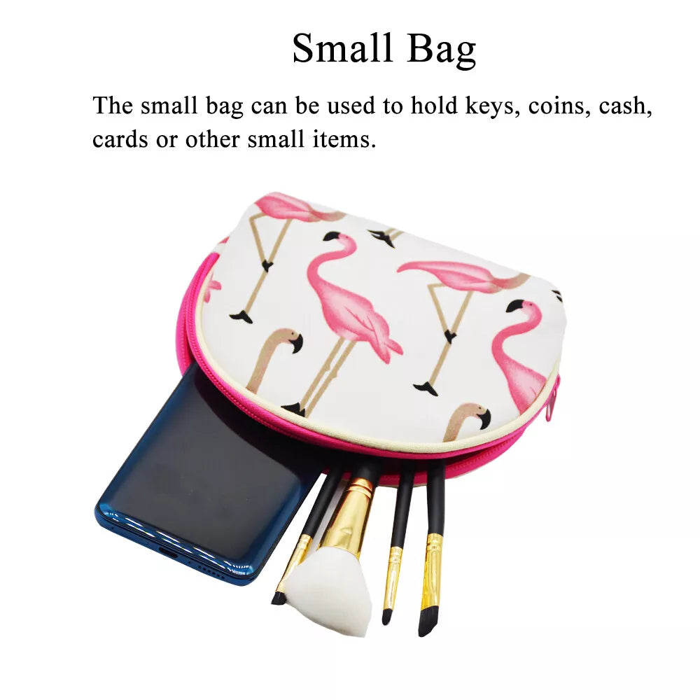 3Pcs Waterproof Portable Makeup Organizer Bag-Flamingo(SA2405-112) Cosmetic Organizer Apricot