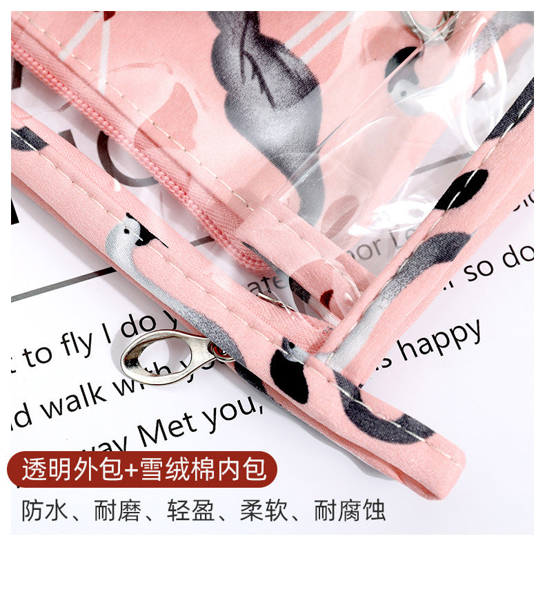3Pcs Waterproof Portable Makeup Organizer Bag-Flamingo(SA2405-112) Cosmetic Organizer Apricot