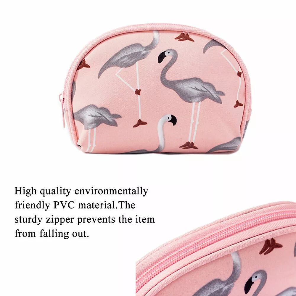 3Pcs Waterproof Portable Makeup Organizer Bag-Flamingo(SA2405-112) Cosmetic Organizer Apricot