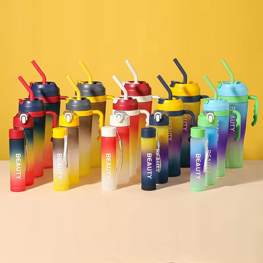 4 in 1 Water Bottle Set BPA Free-14477Red Apricot