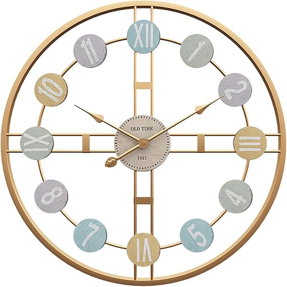 40CM Metal Wall Clock-SA2405-209 Clock Apricot