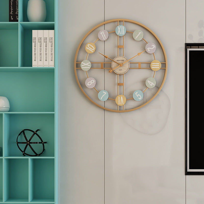 40CM Metal Wall Clock-SA2405-209 Clock Apricot