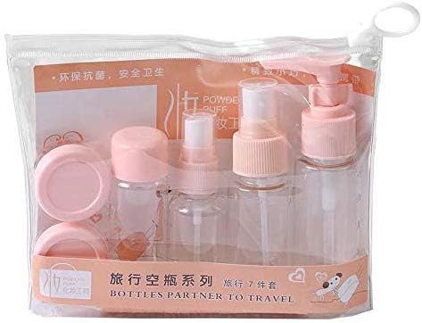 7PCs BPA Free Portable Toiletry Containers Set-(SA2405-171) Cosmetic Organizer Apricot
