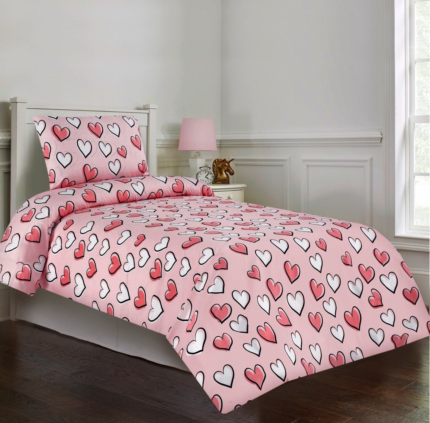 2Pcs Single Bed Sheet-SB-274(5140) Apricot