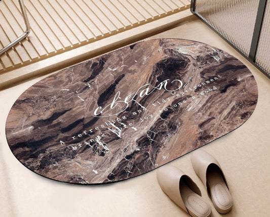 Water Absorbent Anti slip Bath mat-Bean(Beige) Bath Mats Apricot