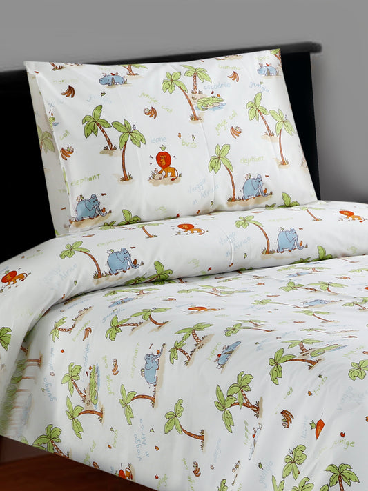 2Pcs Single Bed Sheet-SB-185(4718) Apricot