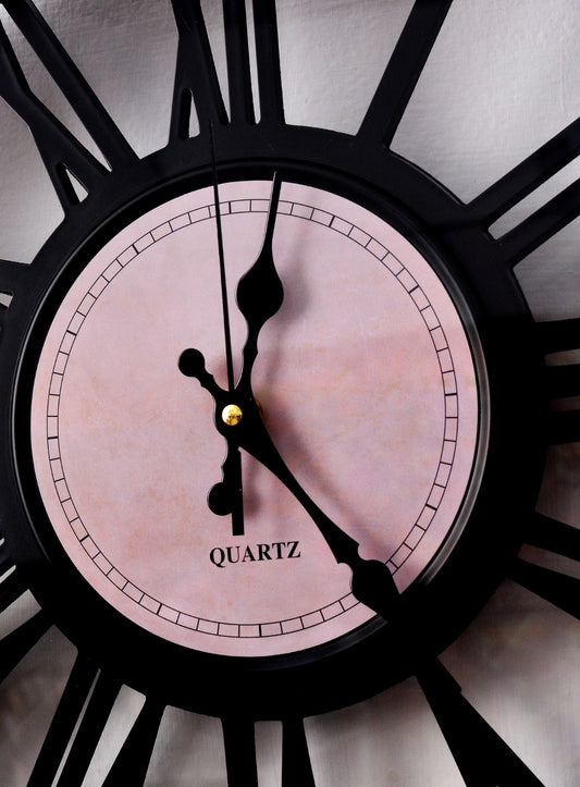 45 Cm Wall Clock-Black Roman Clock Apricot