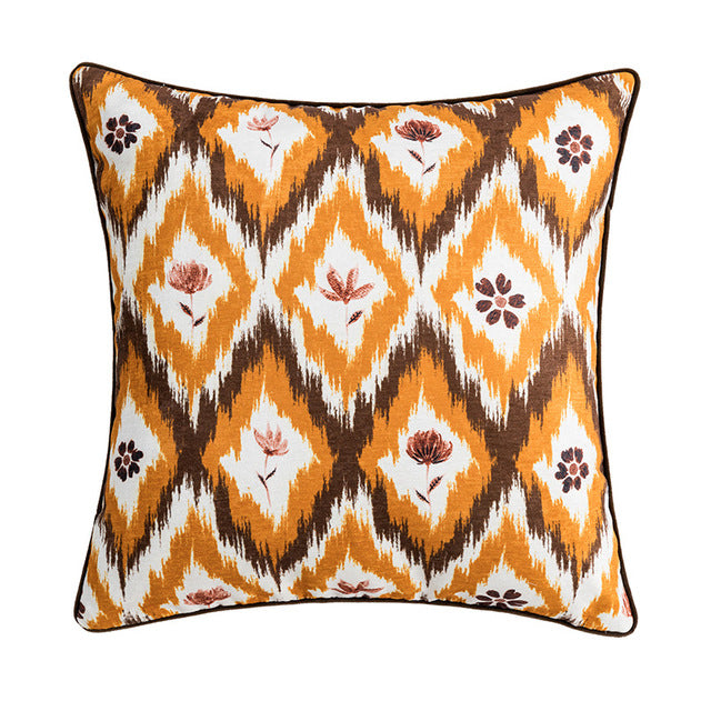5 PCs Digital Printed Cushions-Indian Mandala Apricot