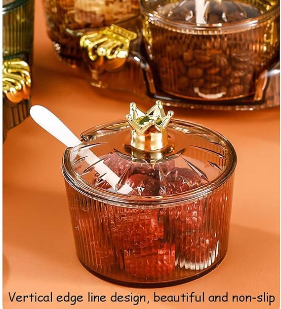5 PCs Rotatable Dry Fruit and Candy Tray-(5350) Candy Box Apricot