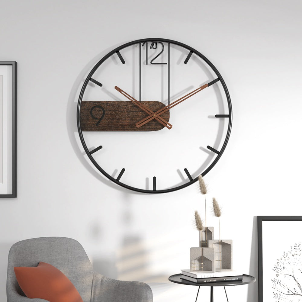 50CM Metal Universe Wall Clock-SA2405-216 Clock Apricot
