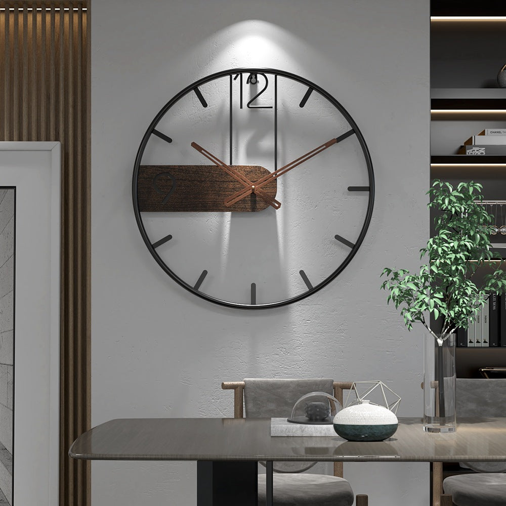 50CM Metal Universe Wall Clock-SA2405-216 Clock Apricot