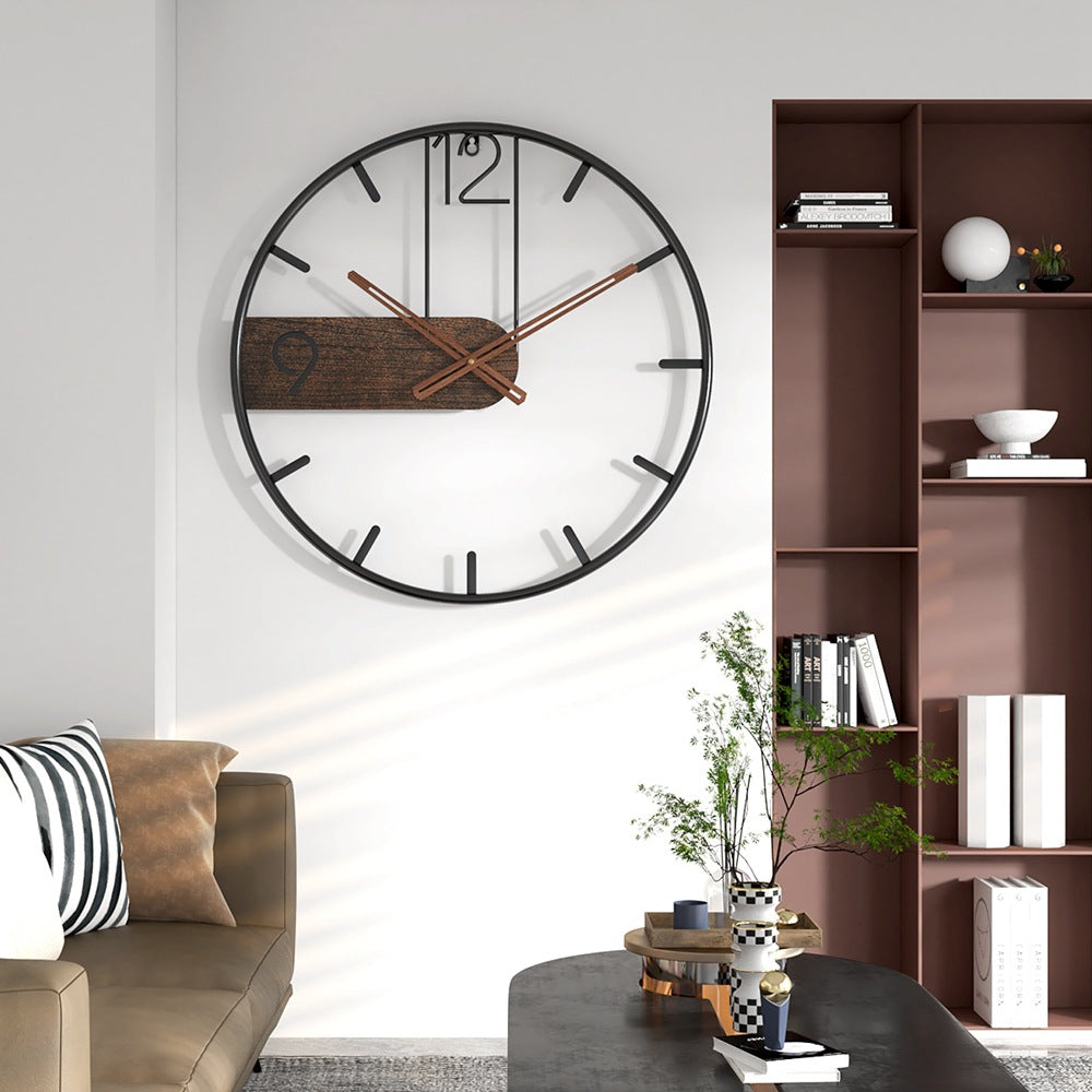 50CM Metal Universe Wall Clock-SA2405-216 Clock Apricot