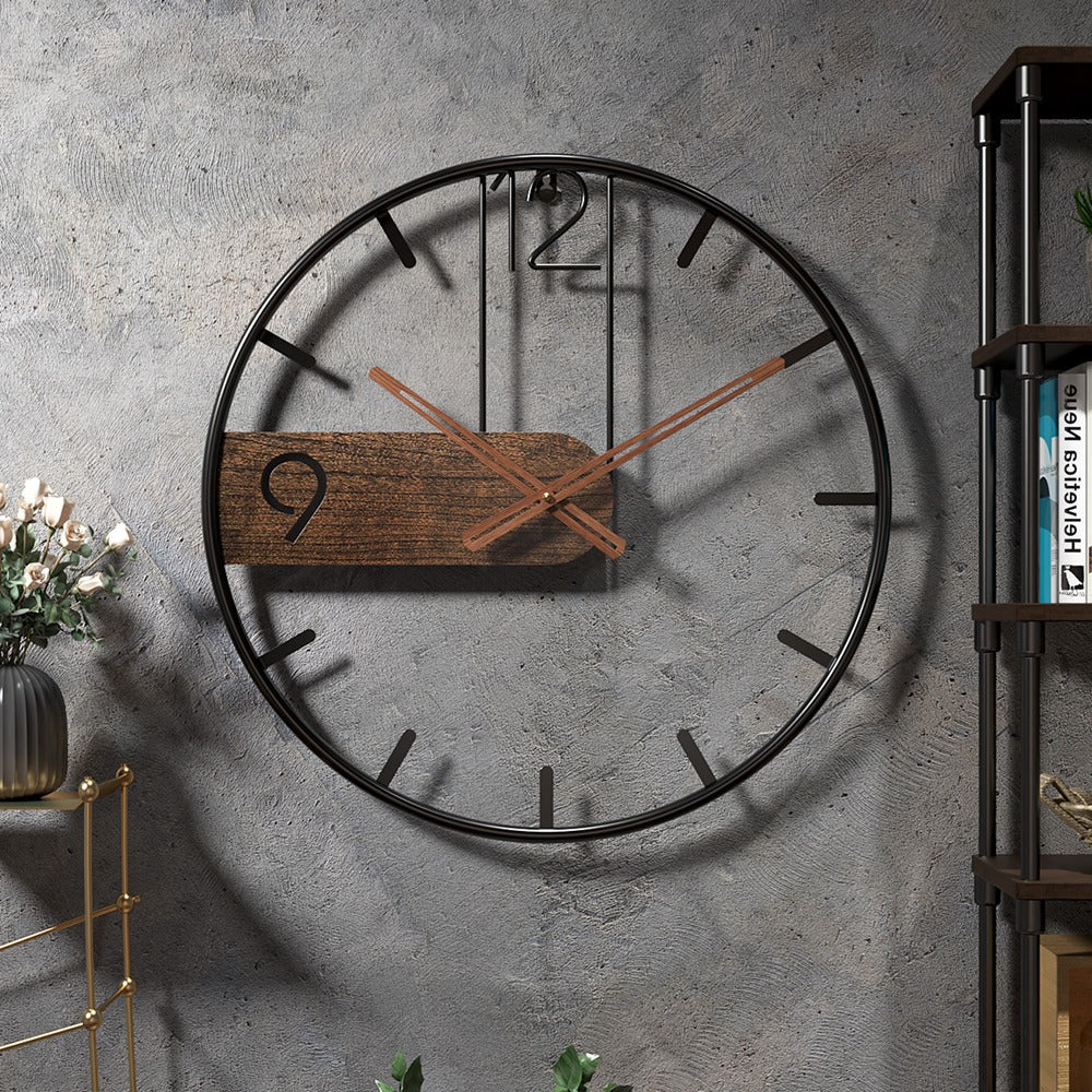 50CM Metal Universe Wall Clock-SA2405-216 Clock Apricot