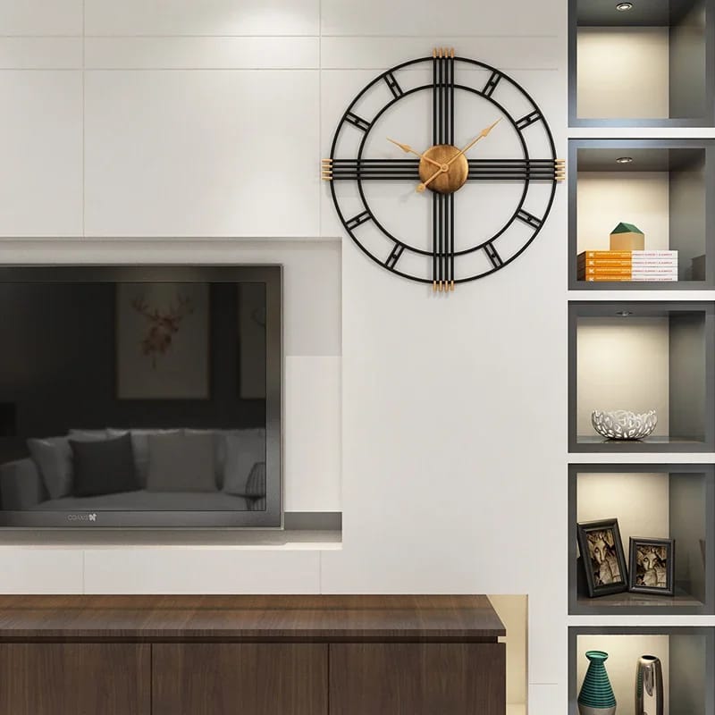 50CM Metal Wall Clock-SA2405-210 Clock Apricot