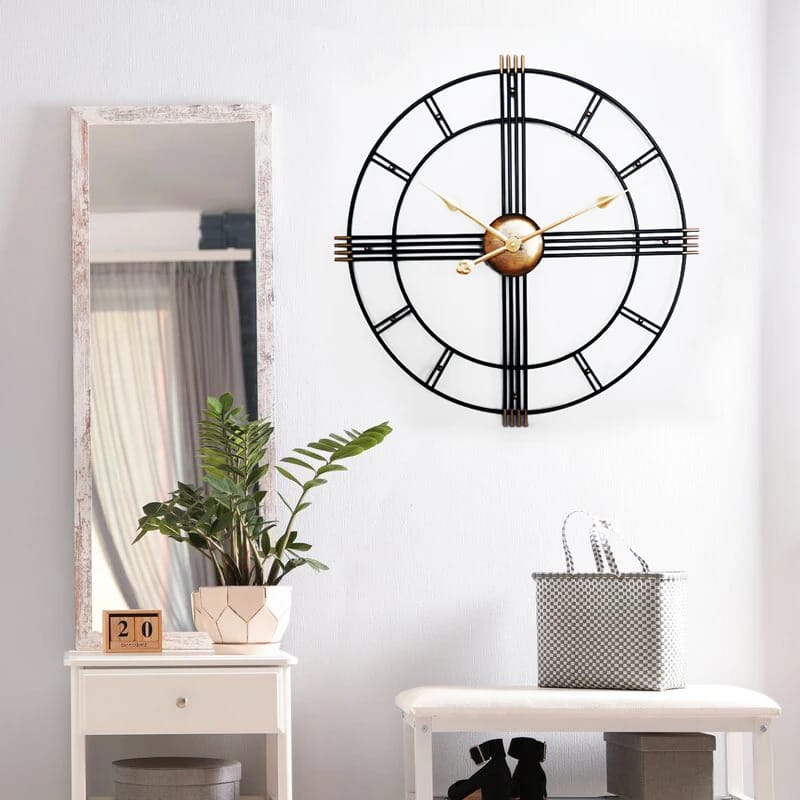 50CM Metal Wall Clock-SA2405-210 Clock Apricot