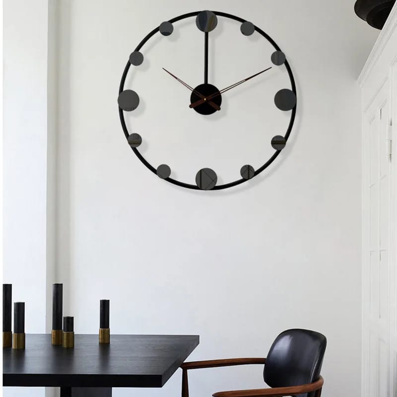 50Cm Moon Phase Wall Clock Clock Apricot
