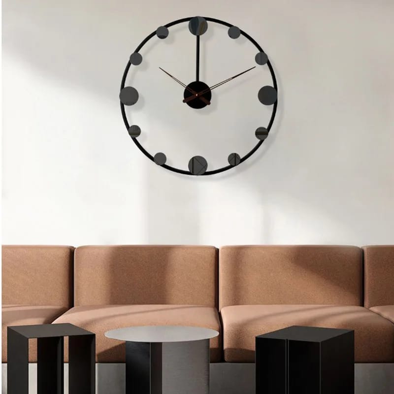 50Cm Moon Phase Wall Clock Clock Apricot