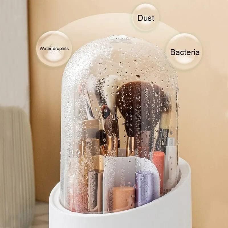 1 Piece 360° Rotating Makeup Brush Holder-SA2408-192 Cosmetic Organizer Apricot