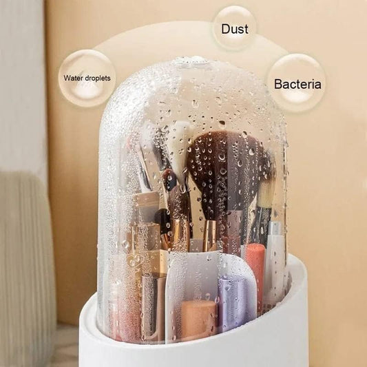 1 Piece 360° Rotating Makeup Brush Holder-SA2408-192 Cosmetic Organizer Apricot